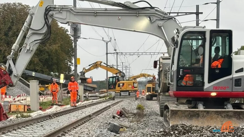Chantier ferroviaire engins lourds ViaSecu