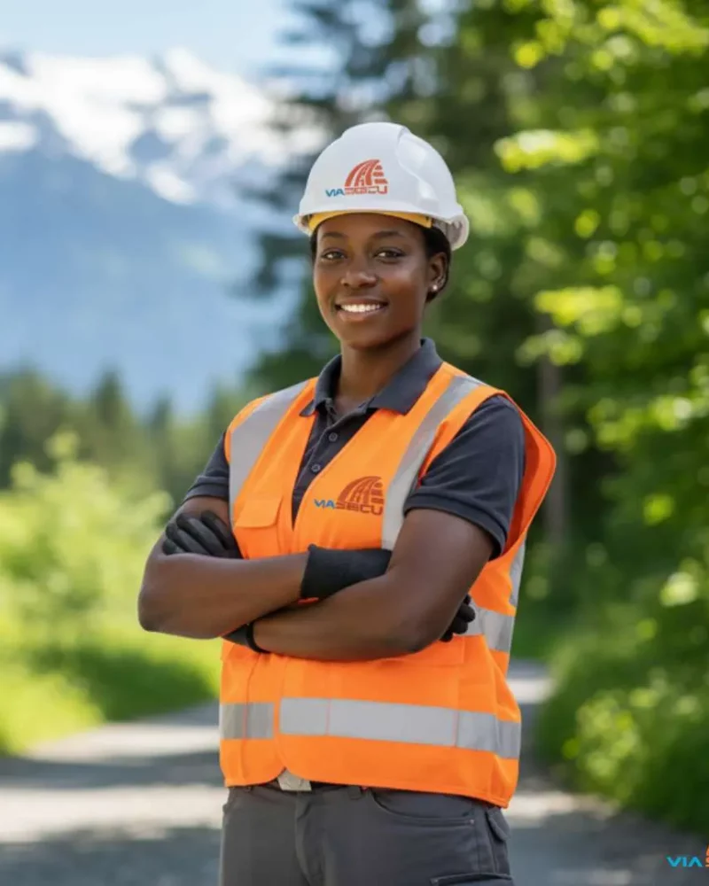portrait-agent-securite-femme-gilet-orange-casque-blanc-viasecu